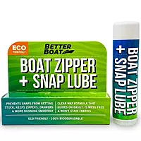 Zipper Wax Zip Lube - Marine Grade Zipper Lubricant Stick and Tool for Boat Canvas, Bimini Snaps, Metal Zippers, Jackets