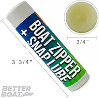 Zipper Wax Zip Lube - Marine Grade Zipper Lubricant Stick and Tool for Boat Canvas, Bimini Snaps, Metal Zippers, Jackets