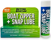 Zipper Wax Zip Lube - Marine Grade Zipper Lubricant Stick and Tool for Boat Canvas, Bimini Snaps, Metal Zippers, Jackets