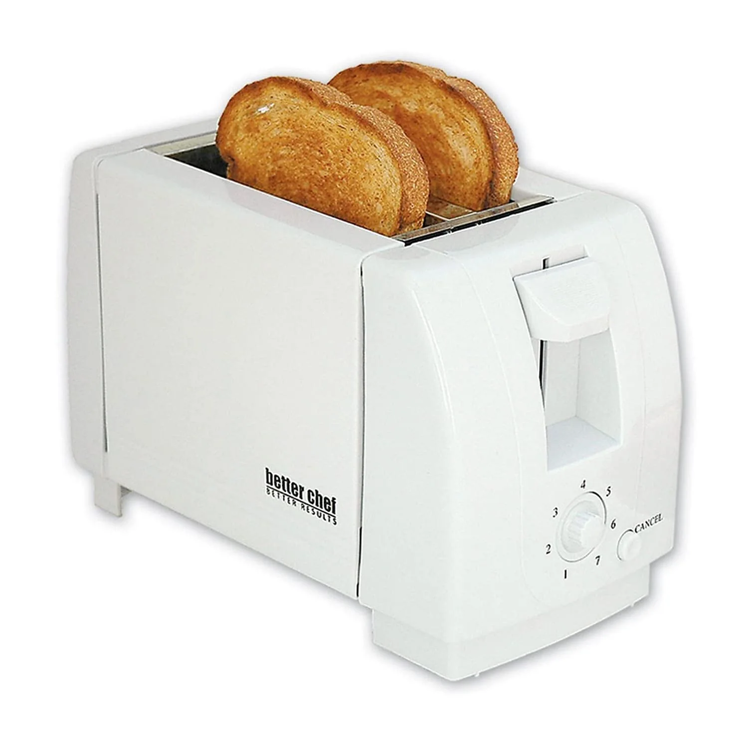 BETTER CHEF 2-Slice Toaster - Darkness Control & Crumb Tray