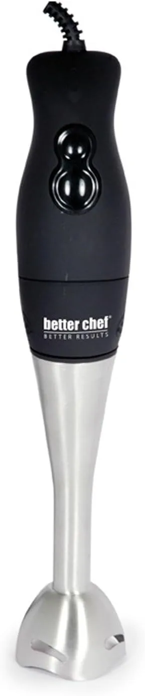 Better Chef Immersion Blender with Whisk Attachment | 2-Speed 200-Watt Motor | Stainless Blending & Whisk Attachment