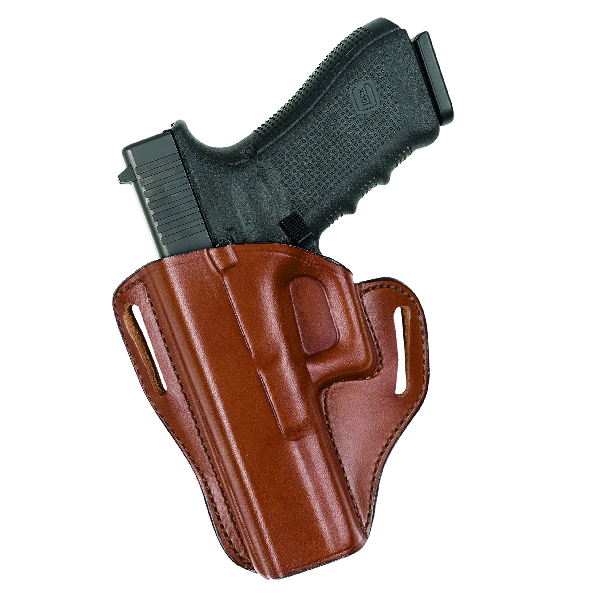 BIANCHI Model 57 Remedy Open-Top Full-Grain Leather Belt Slide Holster
