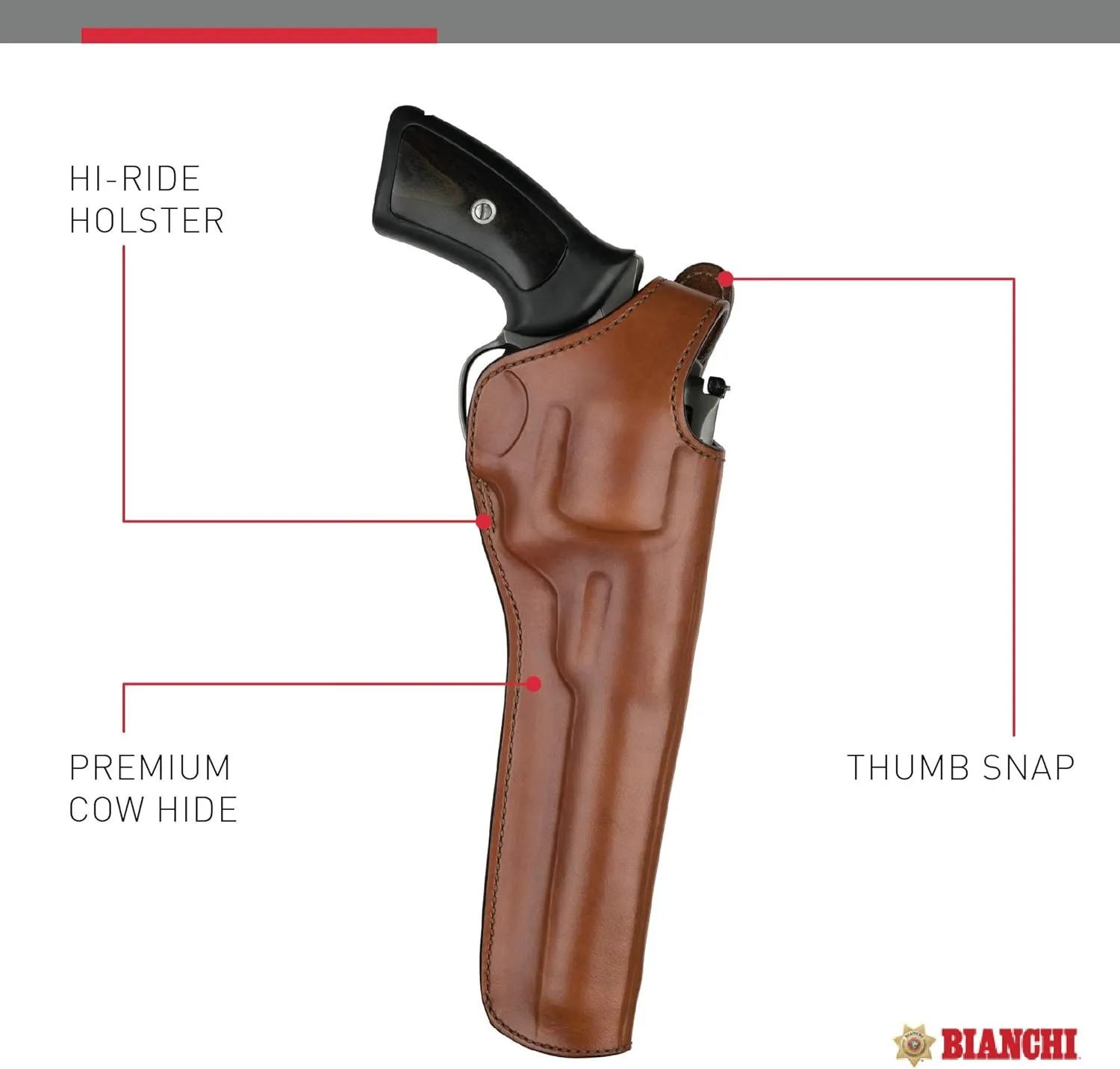 BIANCHI Model 111 Cyclone Leather Belt Holster