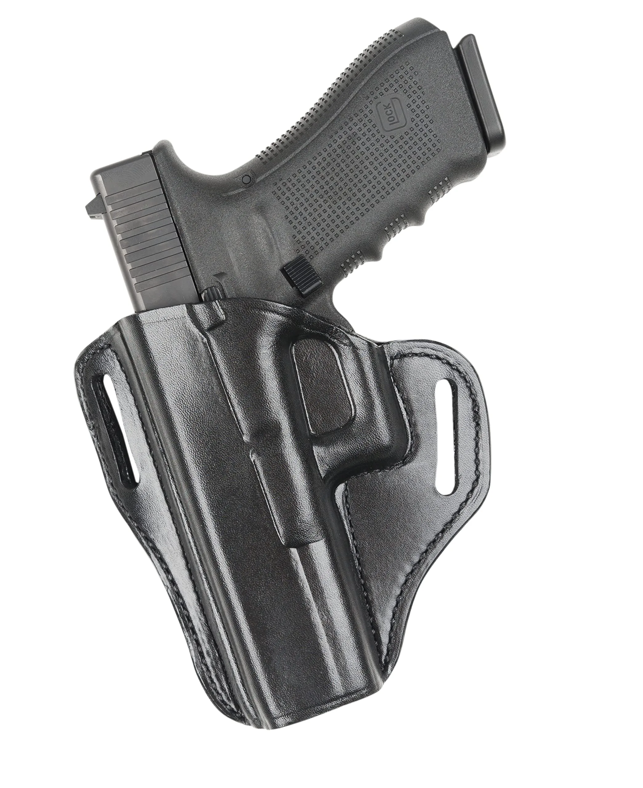 BIANCHI Model 57 Remedy Open-Top Full-Grain Leather Belt Slide Holster