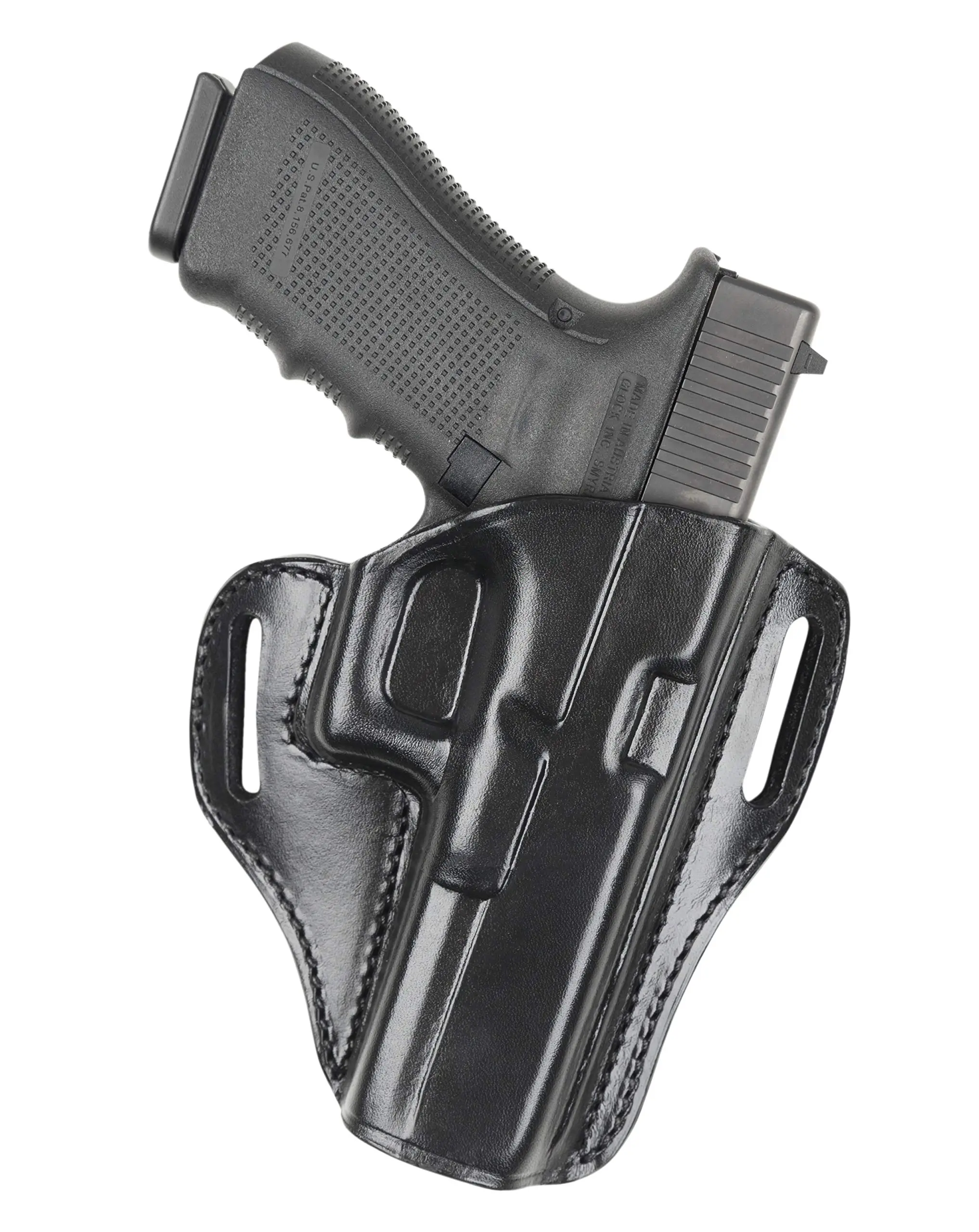 BIANCHI Model 57 Remedy Open-Top Full-Grain Leather Belt Slide Holster