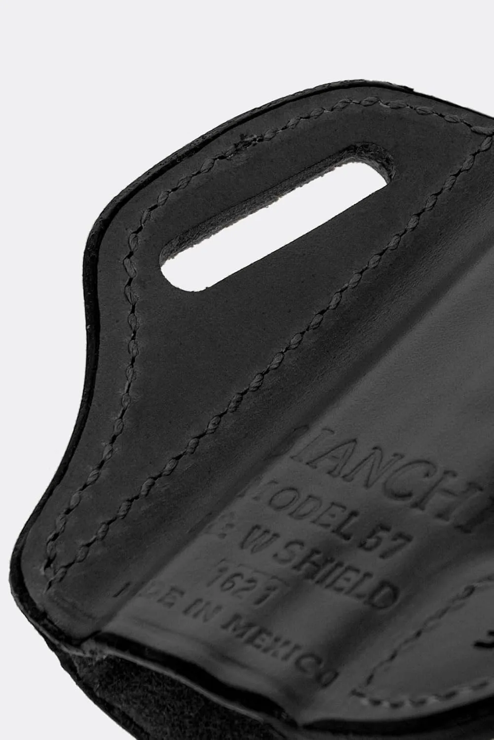 BIANCHI Model 57 Remedy Open-Top Full-Grain Leather Belt Slide Holster