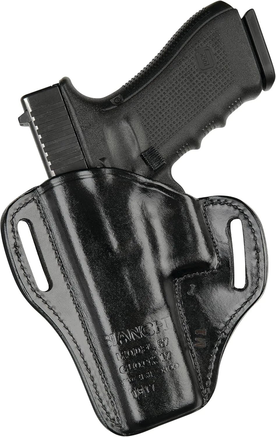 BIANCHI Model 57 Remedy Open-Top Full-Grain Leather Belt Slide Holster