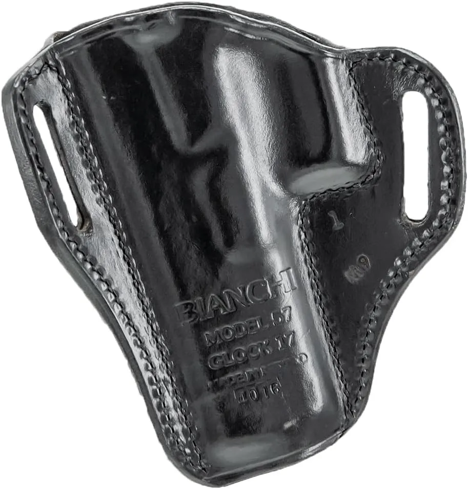BIANCHI Model 57 Remedy Open-Top Full-Grain Leather Belt Slide Holster