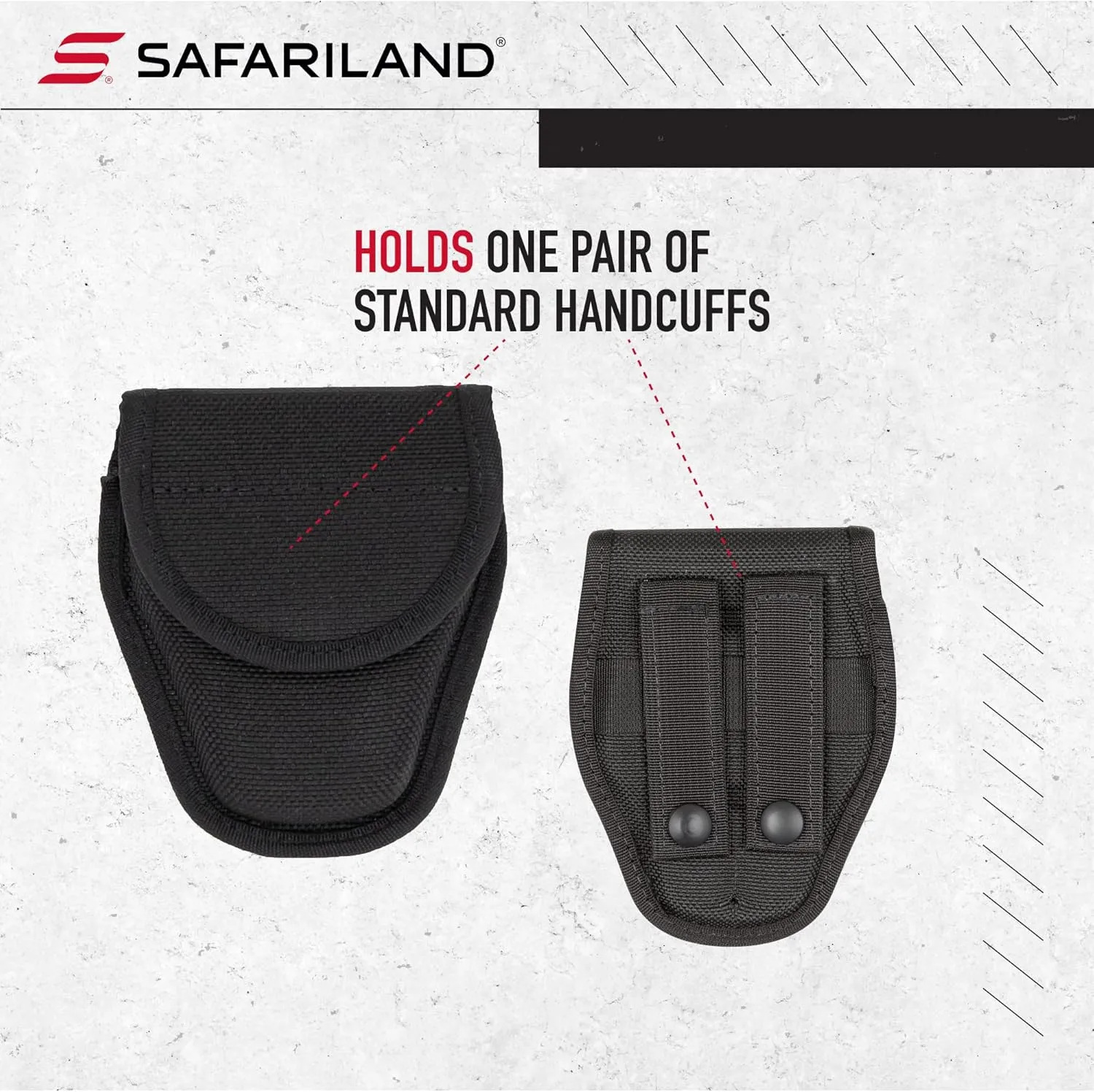 BIANCHI AccuMold 7300 Covered Handcuff Case - Black