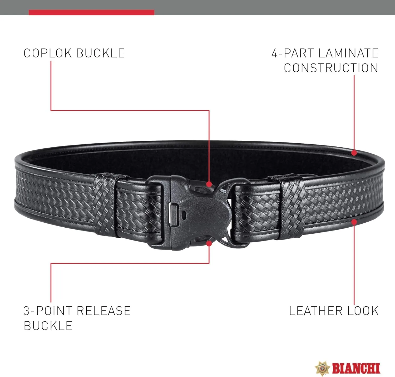BIANCHI Model 7980 Duty Belt with CopLok Tri-Release Buckle