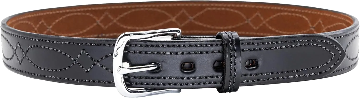 BIANCHI B12 Reversible Fancy Stitched Full-Grain Leather Belt