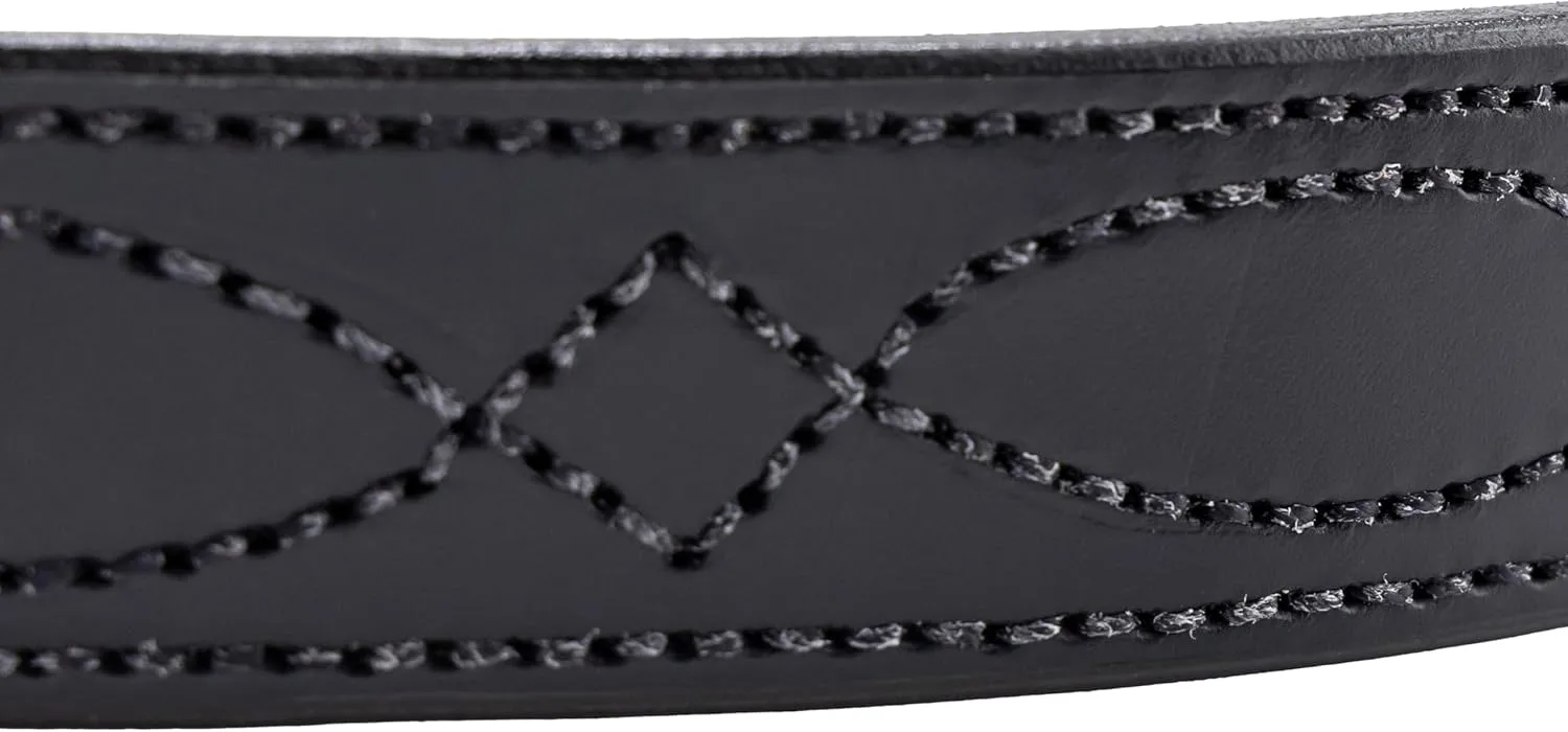 BIANCHI B12 Reversible Fancy Stitched Full-Grain Leather Belt