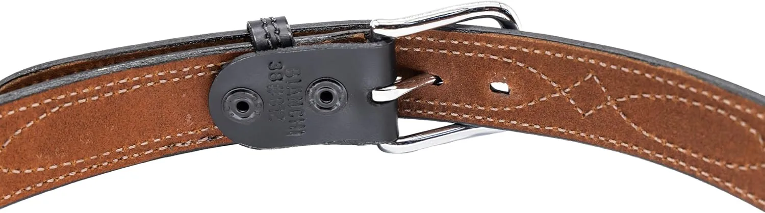 BIANCHI B12 Reversible Fancy Stitched Full-Grain Leather Belt