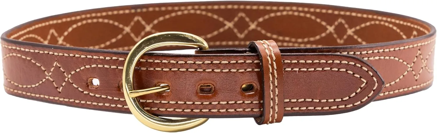 BIANCHI B12 Reversible Fancy Stitched Full-Grain Leather Belt