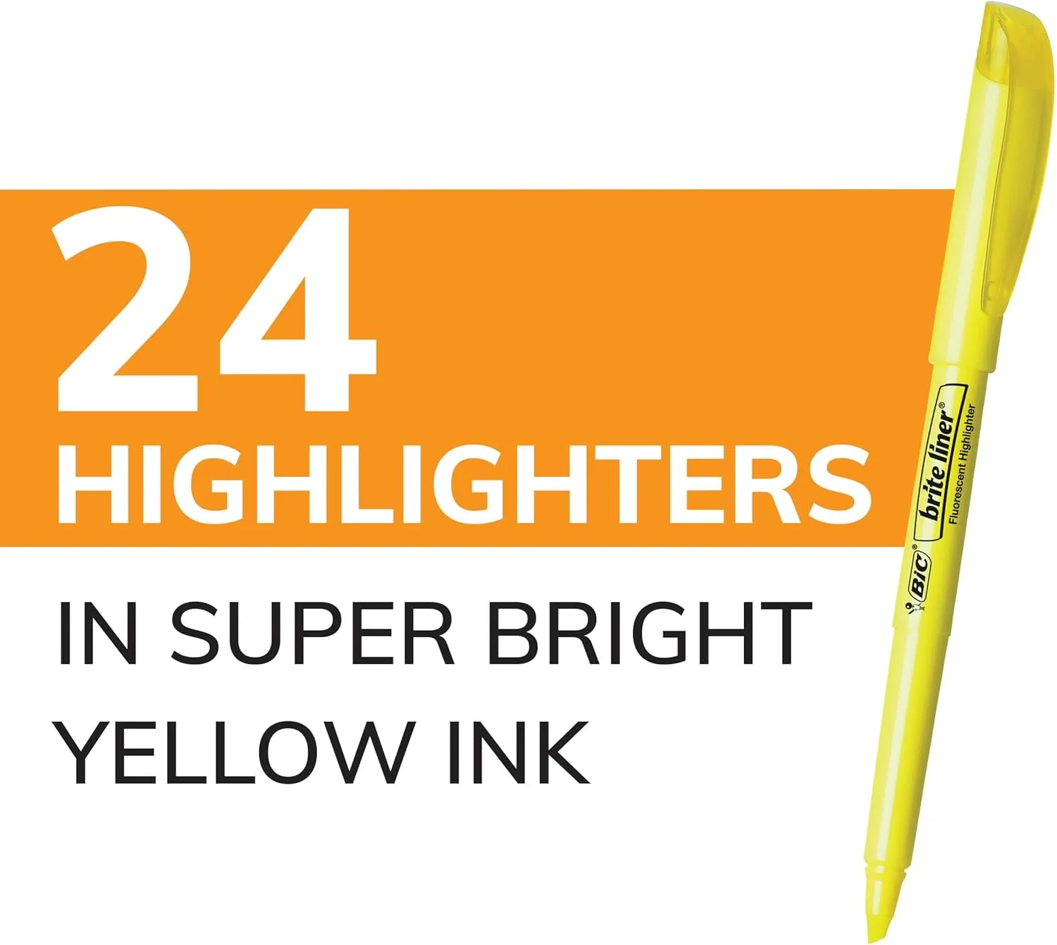 BIC Brite Liner Highlighters, Chisel Tip