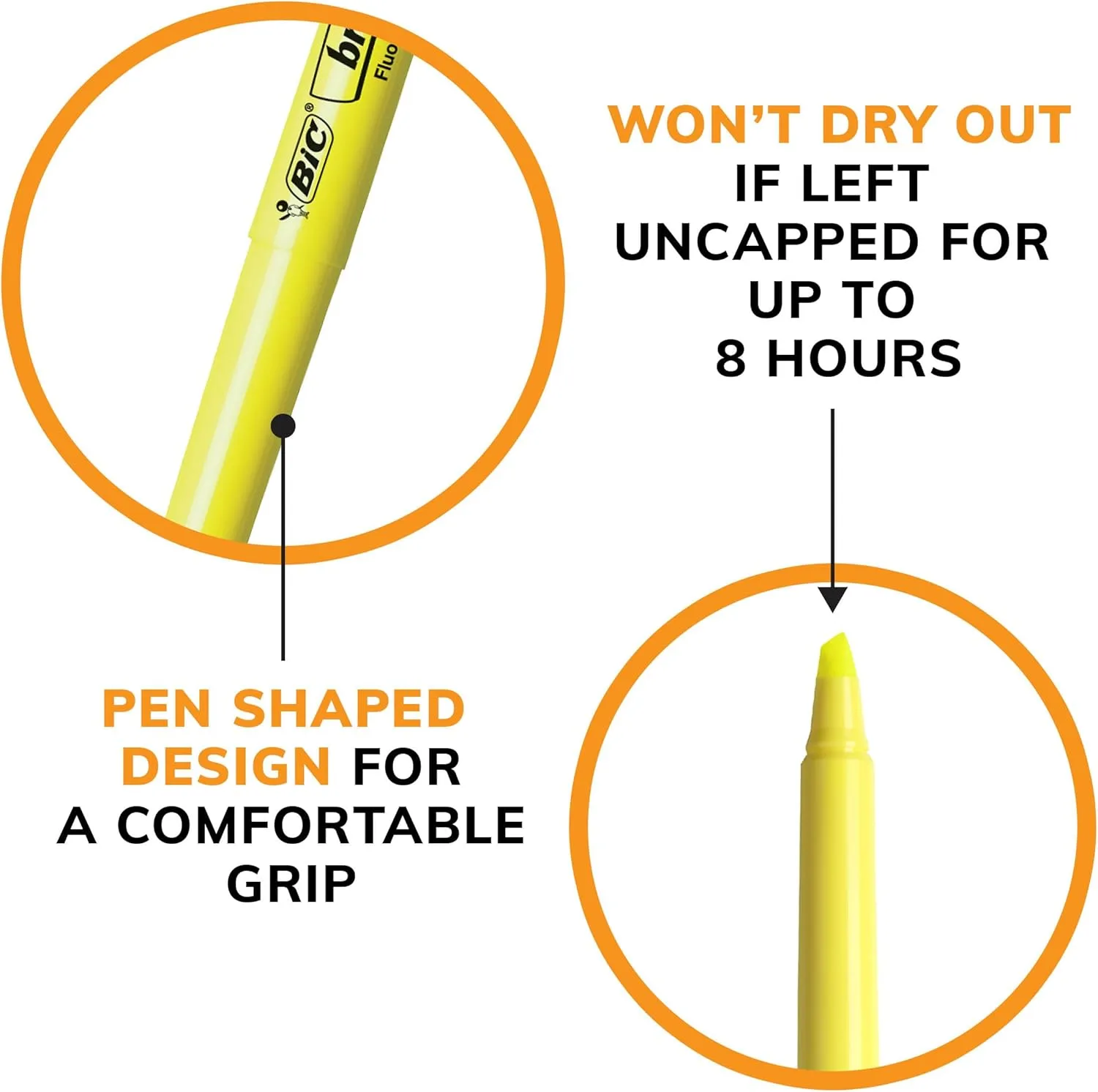 BIC Brite Liner Highlighters, Chisel Tip
