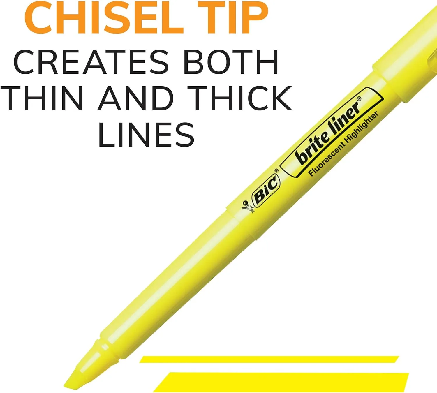 BIC Brite Liner Highlighters, Chisel Tip