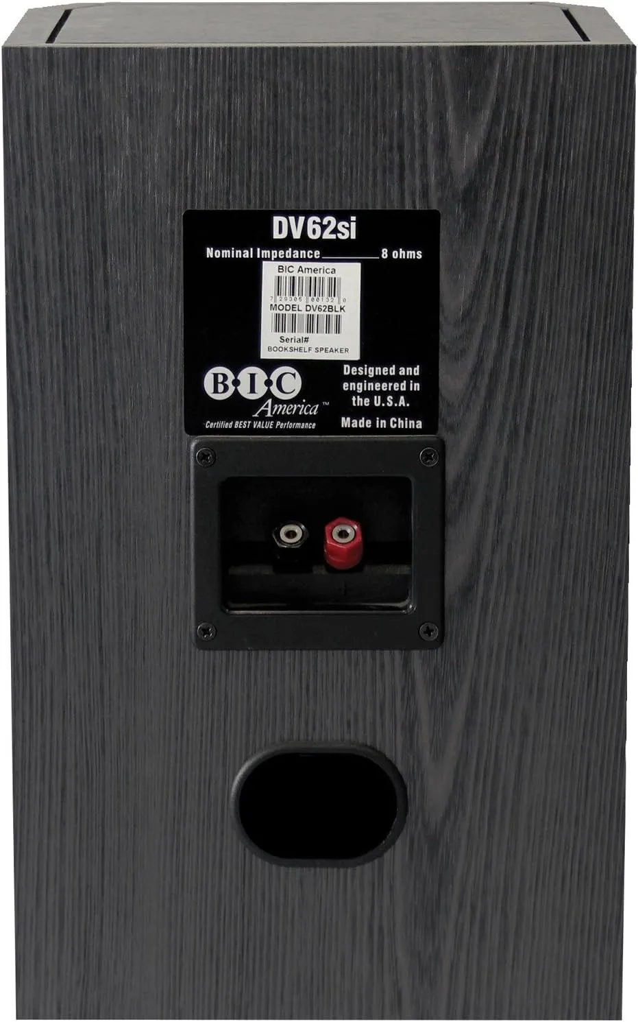 BIC America DV62si Bookshelf Speakers (Pair, Black)