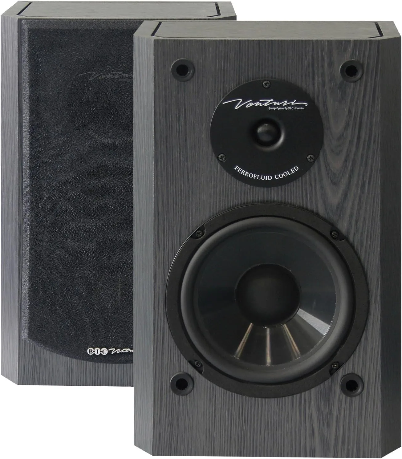 BIC America DV62si Bookshelf Speakers (Pair, Black)