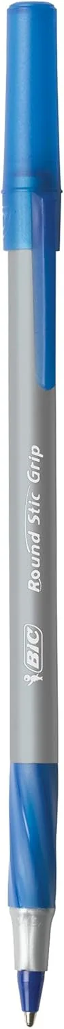 BIC Round Stic Grip Xtra Comfort Assorted Colors Ballpoint Pens, Medium Point (1.2mm), 36-Count Pack
