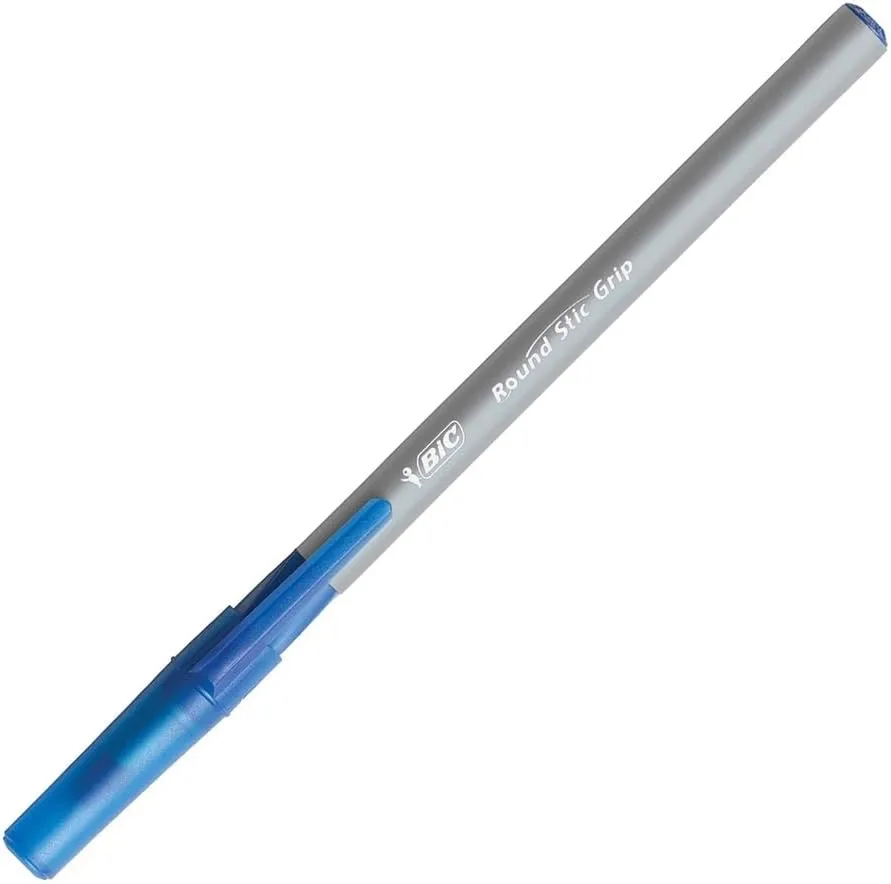 BIC Round Stic Grip Xtra Comfort Assorted Colors Ballpoint Pens, Medium Point (1.2mm), 36-Count Pack
