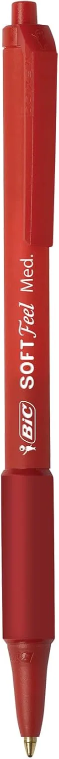 BIC Soft Feel Retractable Ballpoint Pens, Medium Point (1.0 mm)