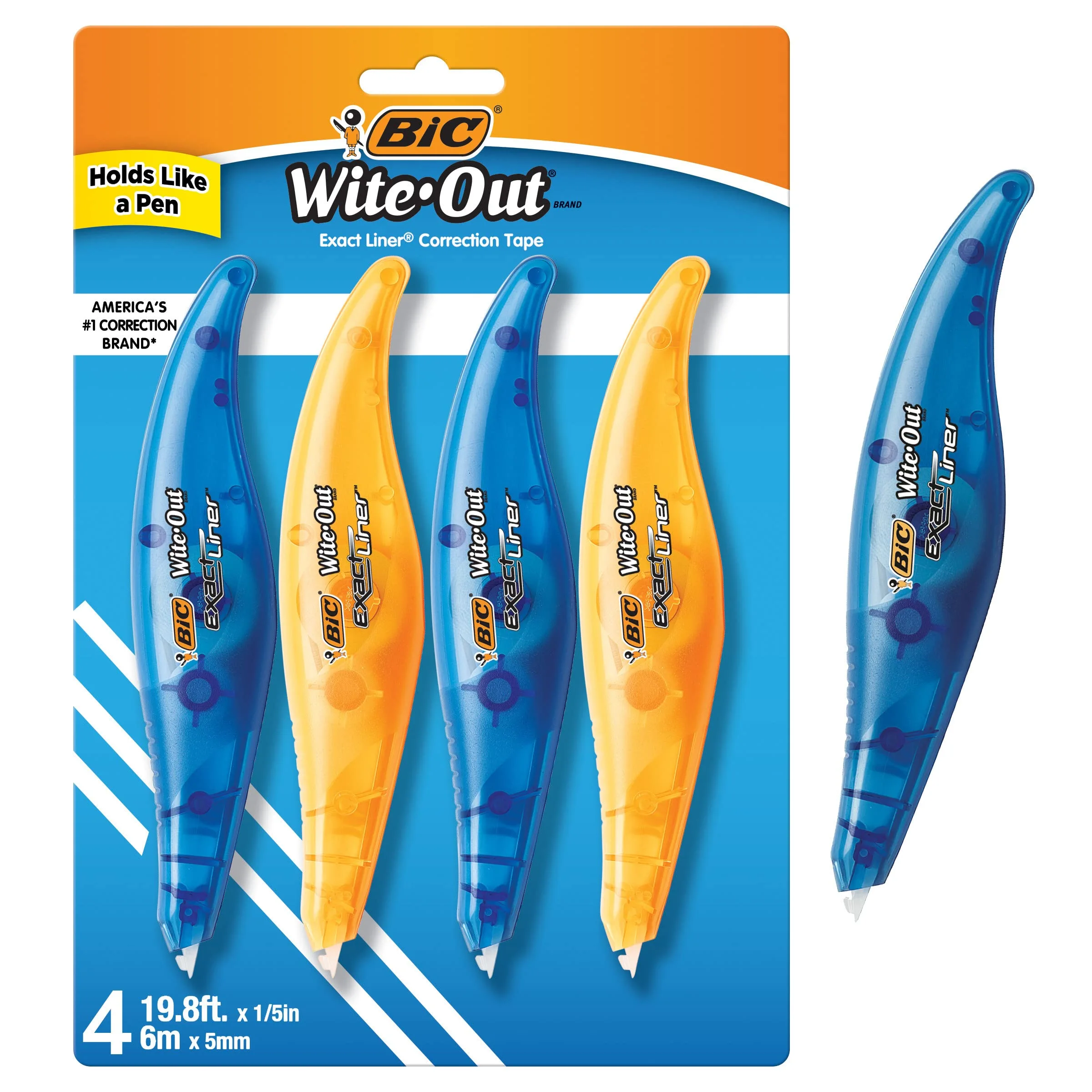 BIC Wite-Out Brand Correction Tape, Film-Based White Tape