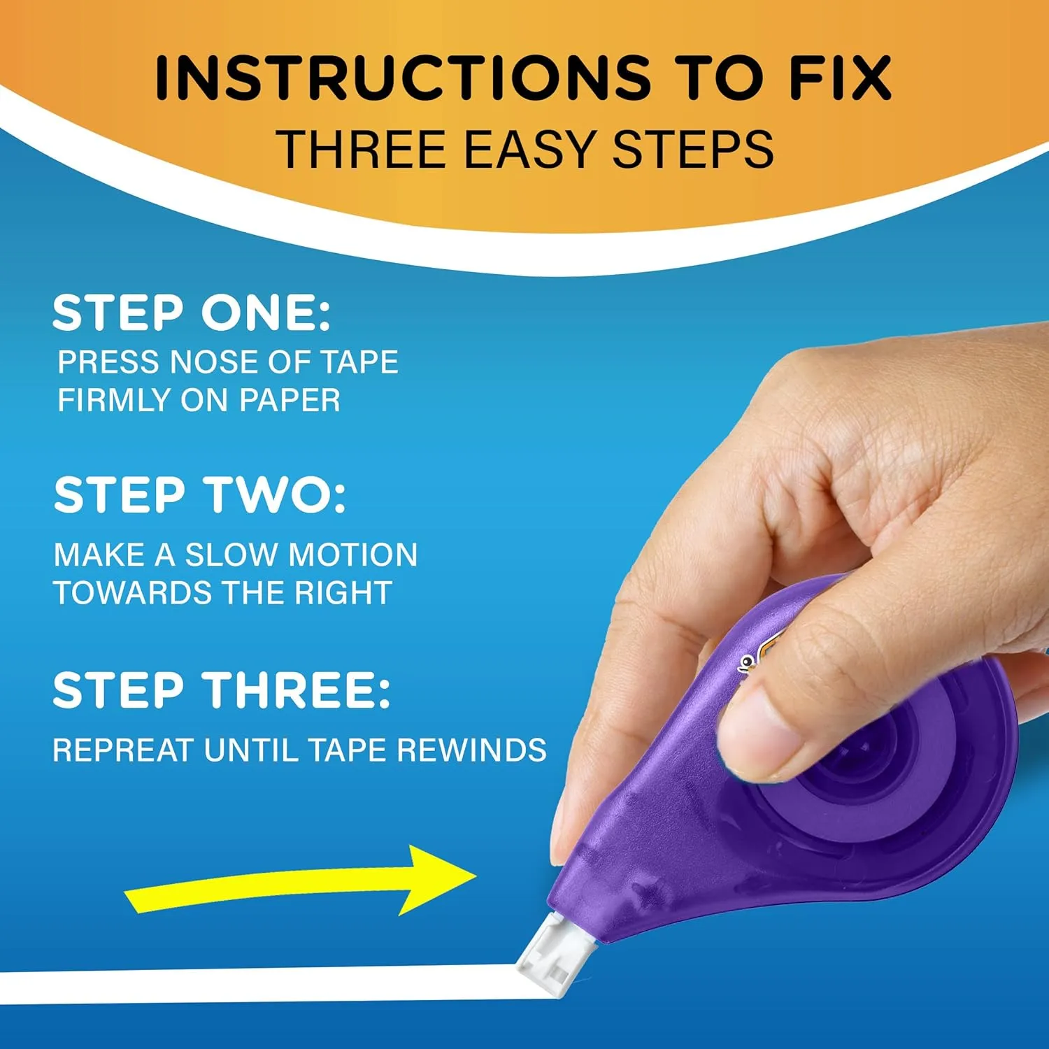 BIC Wite-Out Brand EZ Correct Correction Tape, 19.8 Feet, 4-Count Pack of White Correction Tape, Fast