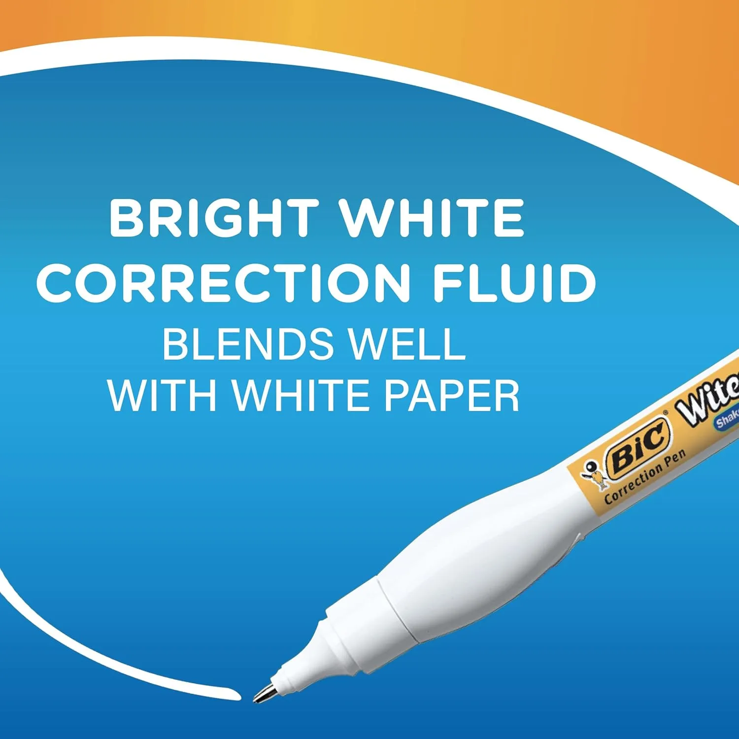 BIC Wite-Out Shake 'n Squeeze Correction Pen, 8 ml, 4-Pack
