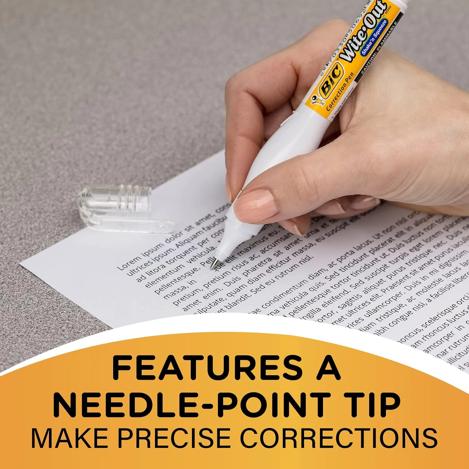 BIC Wite-Out Shake 'n Squeeze Correction Pen, 8 ml, 4-Pack