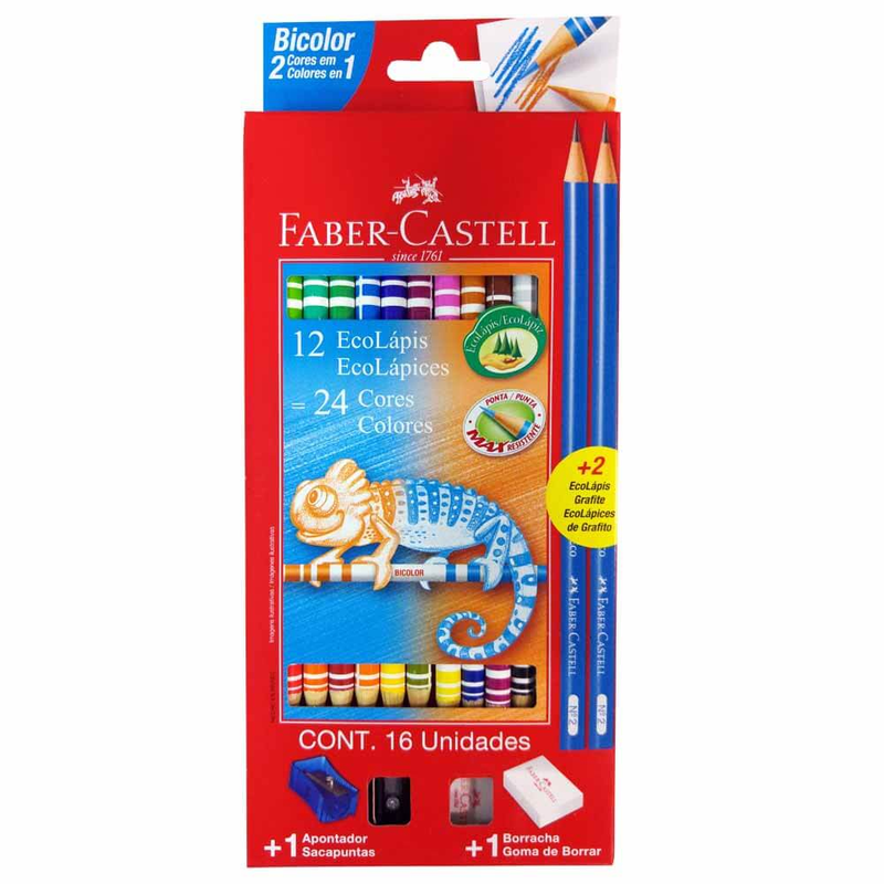 Faber-Castell 12 Eco Pencils 24 Colors 120612EX