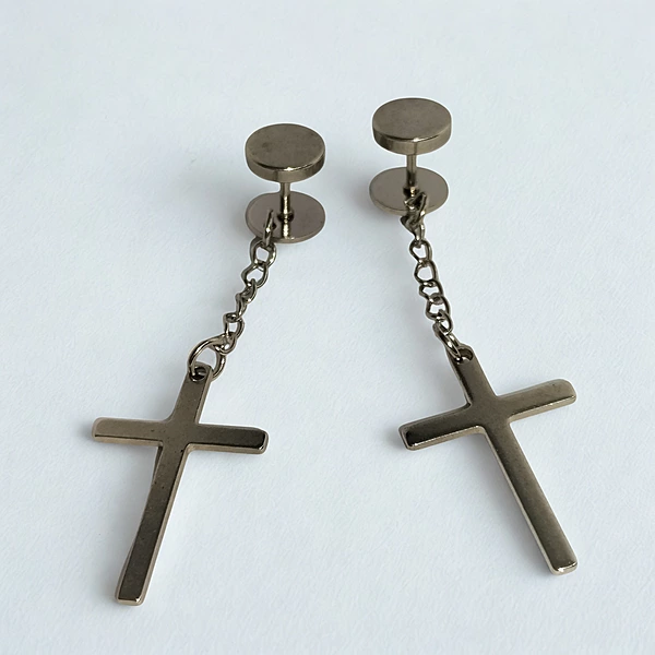 long cross earrings