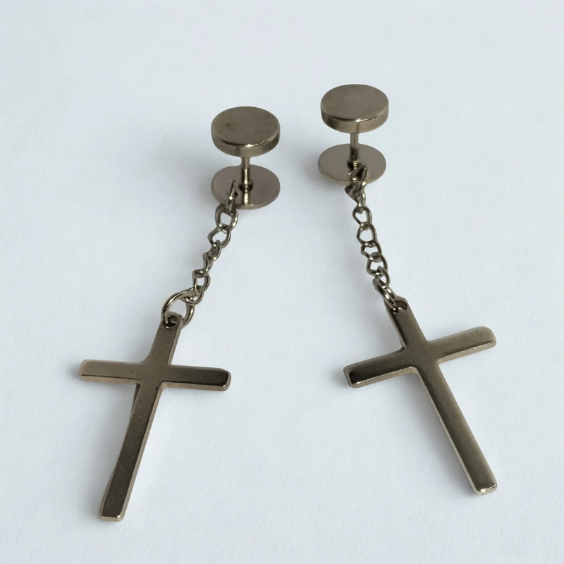 long cross earrings