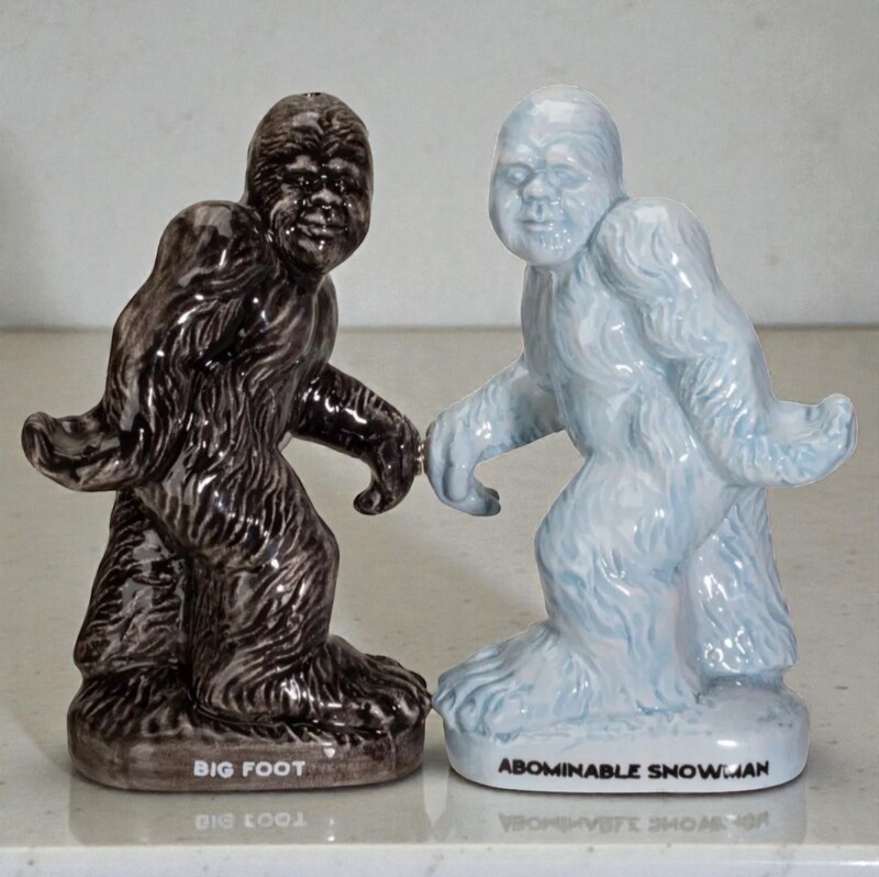 Bigfoot and Yeti Ceramic Salt and Pepper Shaker Set