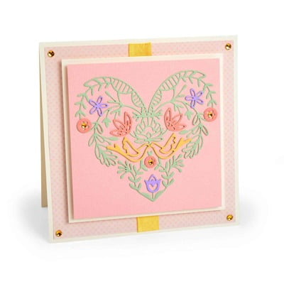 Fustella Thinlits - Cuore in Pizzo set 10 pz Fustella Thinlits - Cuore in Pizzo set 10 pz