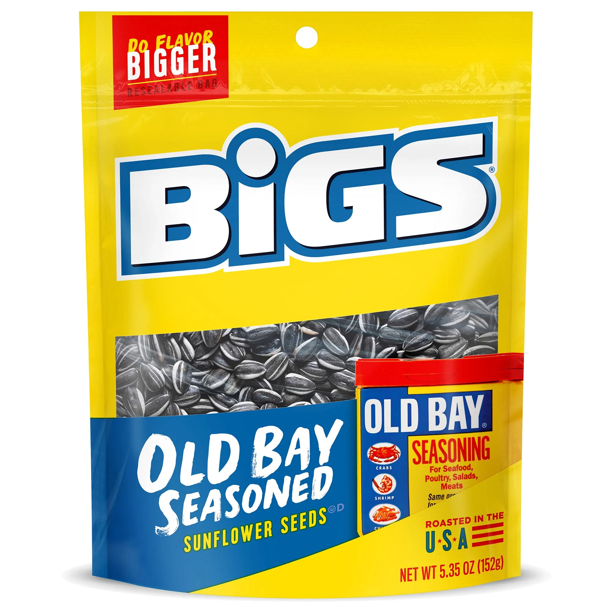 BIGS Sunflower Seeds, Old Bay Seasoned Flavor, 5.35 oz. (Pack of 12)