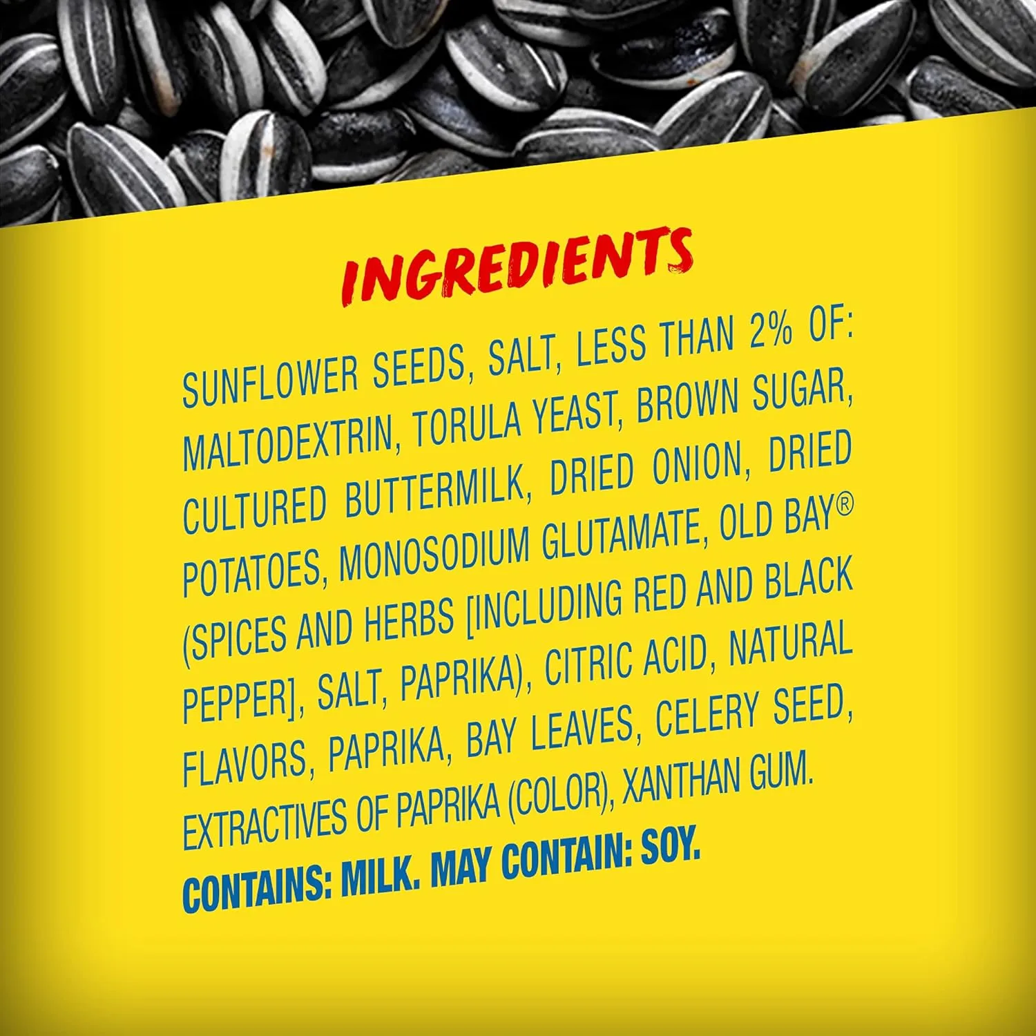 BIGS Sunflower Seeds, Old Bay Seasoned Flavor, 5.35 oz. (Pack of 12)