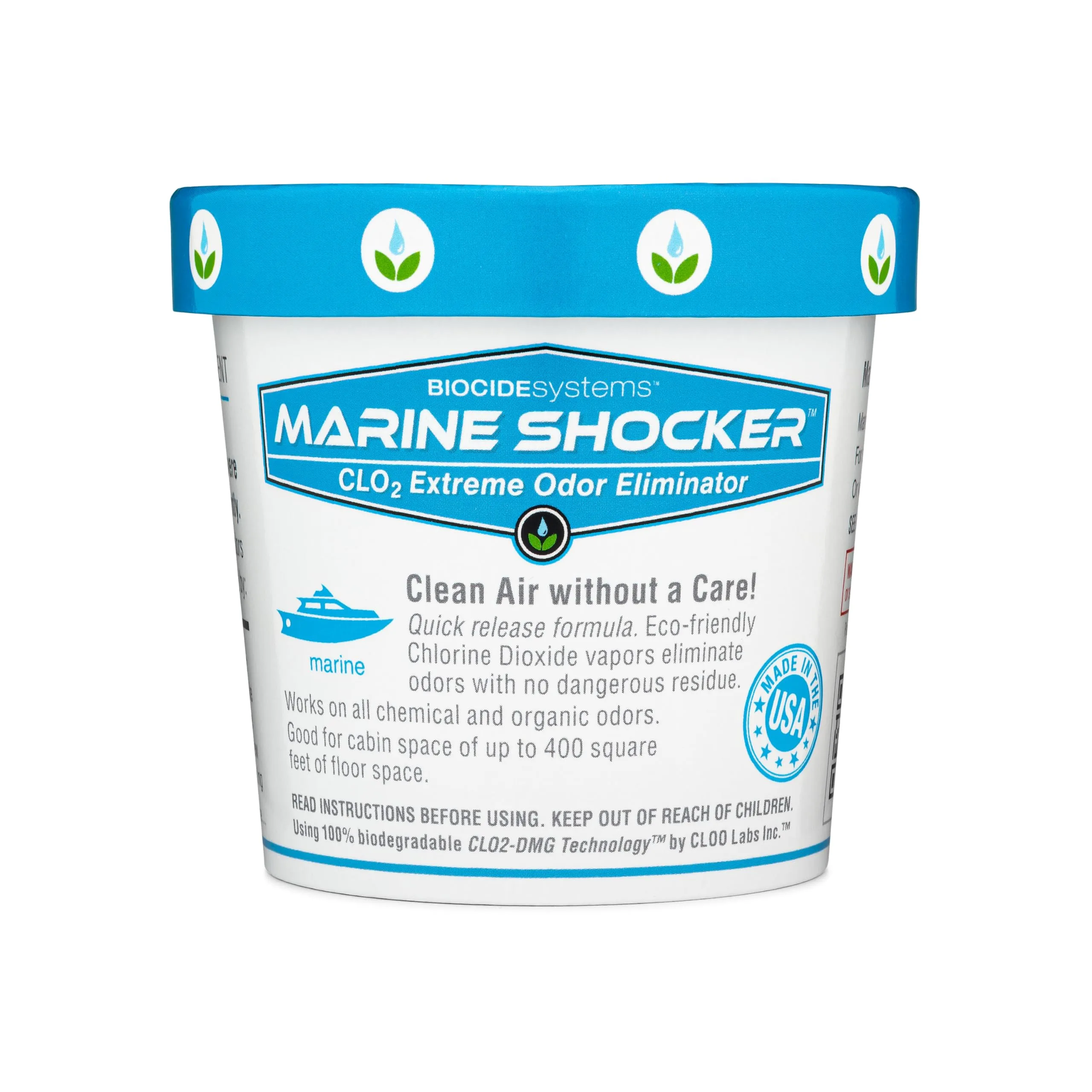 Biocide Marine Shocker Odor Eliminator - Eco-Friendly, Up to 250 cu ft