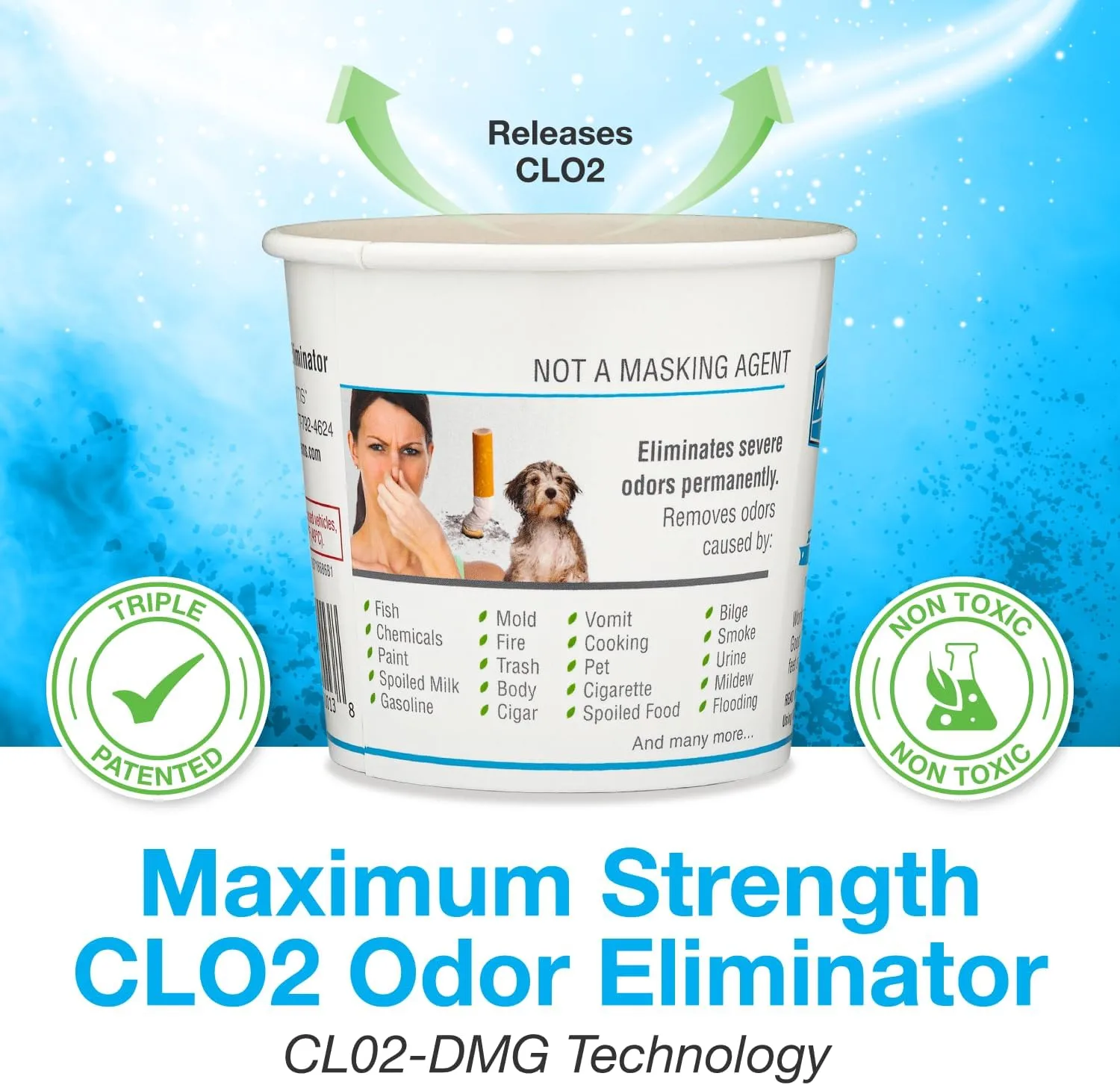 Biocide Marine Shocker Odor Eliminator - Eco-Friendly, Up to 250 cu ft