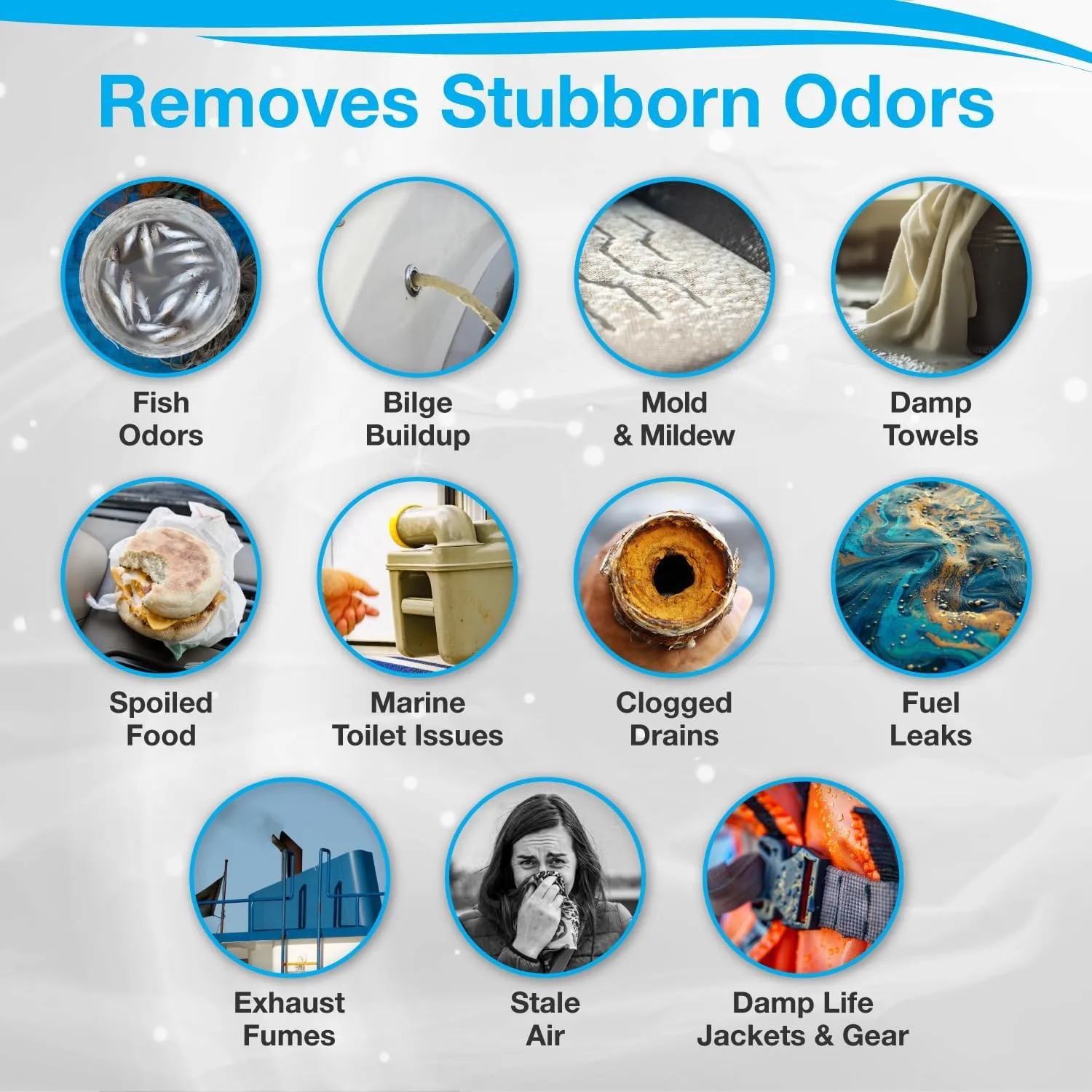 Biocide Marine Shocker Odor Eliminator - Eco-Friendly, Up to 250 cu ft
