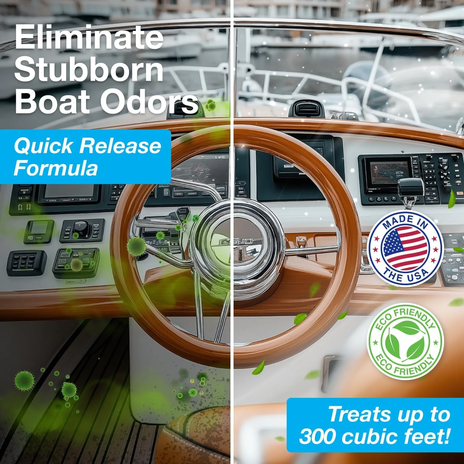 Biocide Marine Shocker Odor Eliminator - Eco-Friendly, Up to 250 cu ft