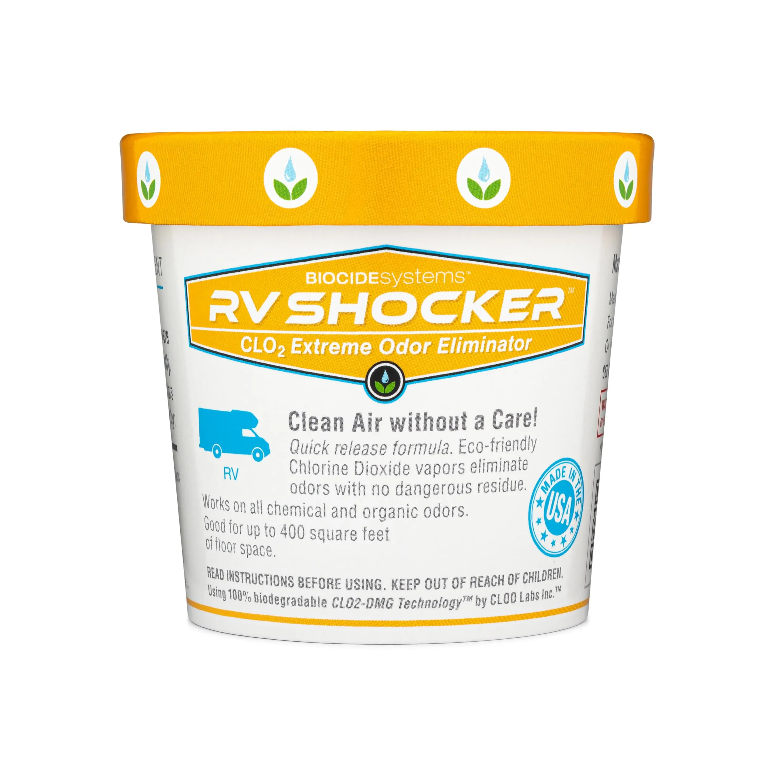 Biocide Systems RV Shocker Odor Eliminator for Camper & Trailer — Up to 400 sq ft