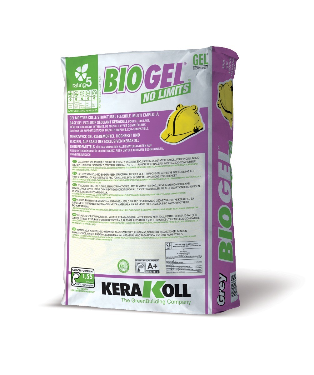 ADEZIV MINERAL GRI GEL BIOGEL NO LIMITS 13649, 25kg/sac - kerakoll