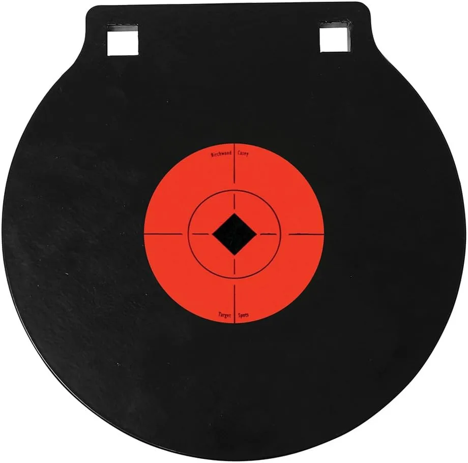 Birchwood Casey World of Targets AR500 Steel Double Hole Gong Target 3/8 inch