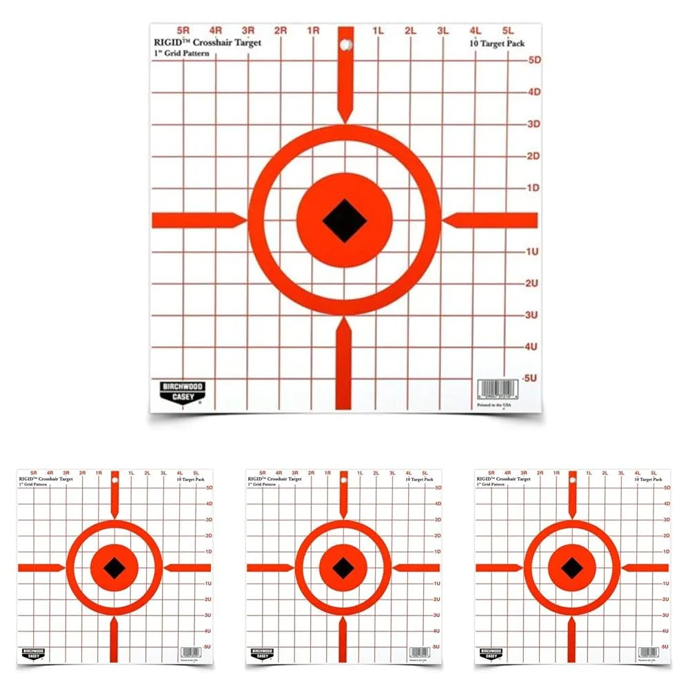 BIRCHWOOD CASEY Rigid 12" High-Contrast Corrugated Paper Shooting Targets - 10 Targets