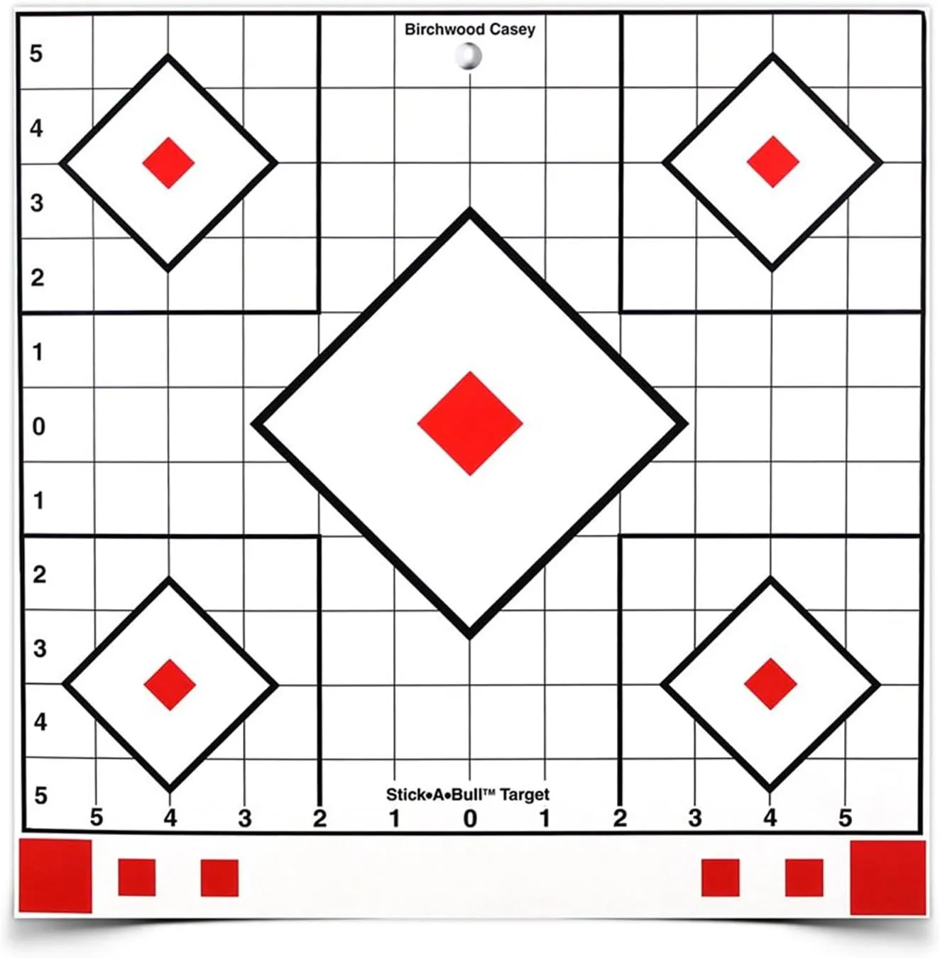 Birchwood Casey Stick-A-Bull 12-Inch Self-Adhesive Paper Shooting Targets for Short or Long Range Practice | Repair Pasters