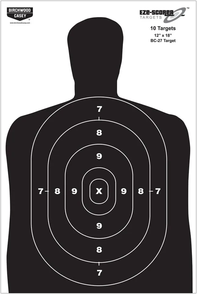 Birchwood Casey Eze-Scorer BC-27 High-Contrast Silhouette Paper Targets
