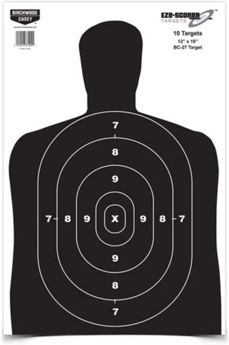 Birchwood Casey Eze-Scorer BC-27 High-Contrast Silhouette Paper Targets