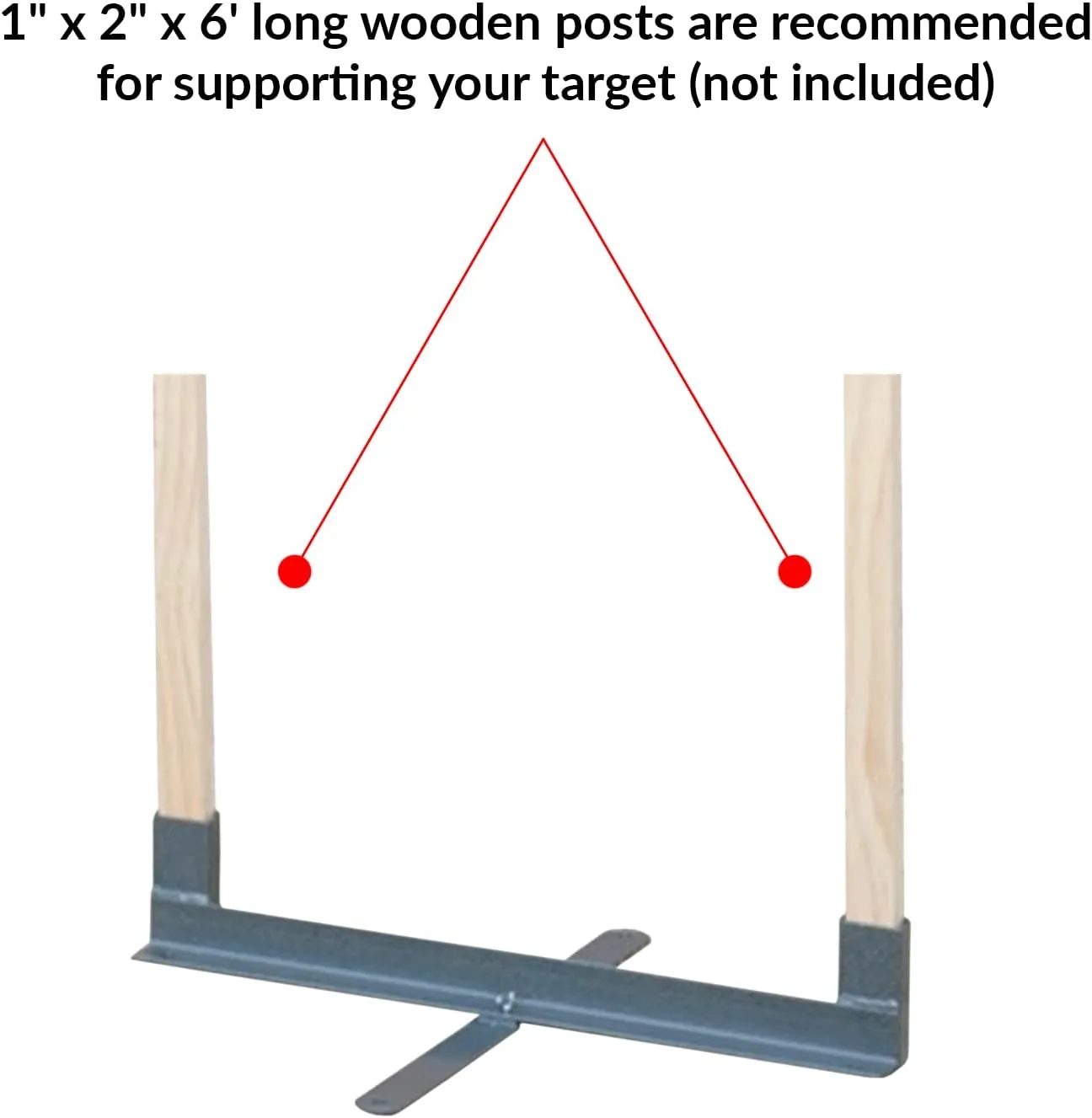 Birchwood Casey 18" Steel Folding Target Stand for Shooting - Durable Powder-Coated Metal Target Base Stand with 4 Stake
