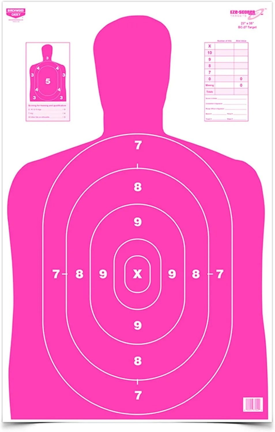 Birchwood Casey 23 x 35 Eze-Scorer BC-27 High-Contrast Silhouette Paper Targets